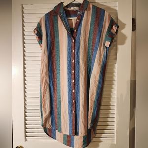 Madewell Stripes Shirt Dress